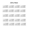 20-Pack Plastic Razor Scraper Blades | Car Sticker & Glue Remover Scraper Replacement Blades QXL 20Pcs Metal Blade