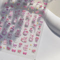 5D Jelly Flower Nail Stickers | Floral Self-Adhesive Decals Nail Art Stickers QXL TO3939