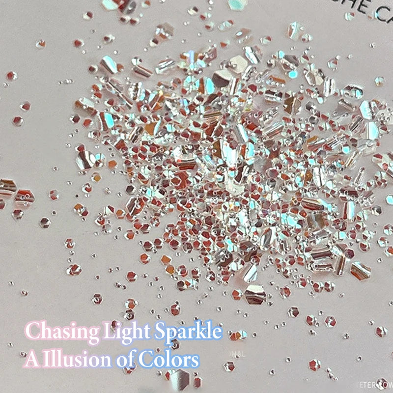 Mini Sequin Nail Glitter Charms Box | DIY Nail Art Decoration Nail Art Glitter QXL