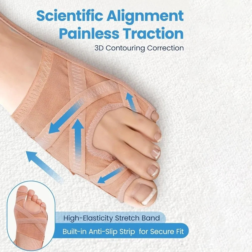 Breathable Bunion Corrector Sleeve | Adjustable Toe Straightener Bunion Corrector Sleeve QXL