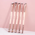 MAANGE 5-Pc Double-Ended Eye Makeup Brush Set – Soft Synthetic Eye Makeup Brush Set QXL Apricot