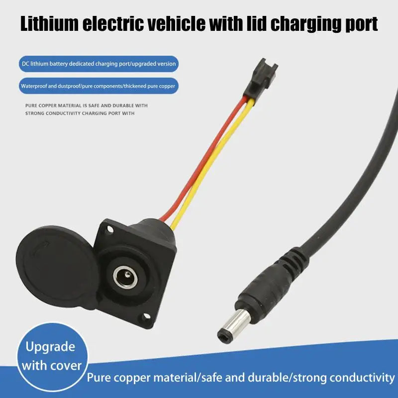 E-Bike DC2.1/2.5 Charging Plug for 36V 48V Li-ion Battery E-Bike Charging Plug QXL