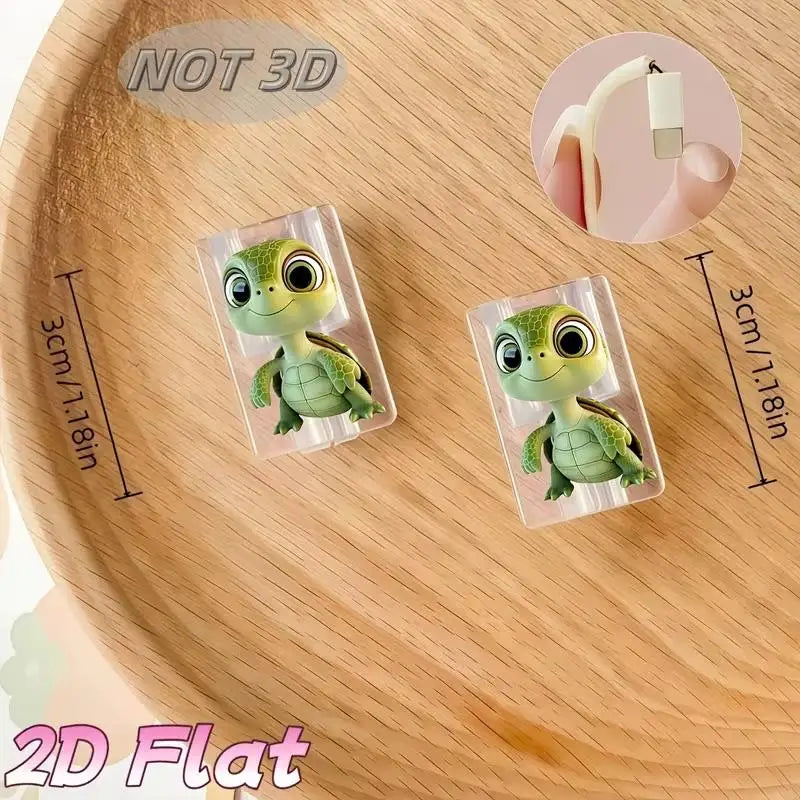 2-Pack Cartoon Turtle Cable Protectors | Type-C Anti-Break Cable Protector QXL