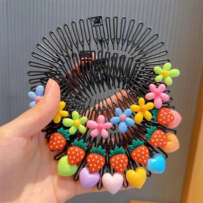 Y2K Star & Heart Hair Comb Clips | Colorful Girls Accessories Hair Comb Clip QXL
