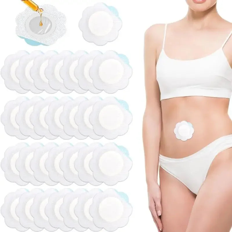 50-Pack Disposable Self-Adhesive Castor Oil Navel Patches Castor Oil Patches QXL