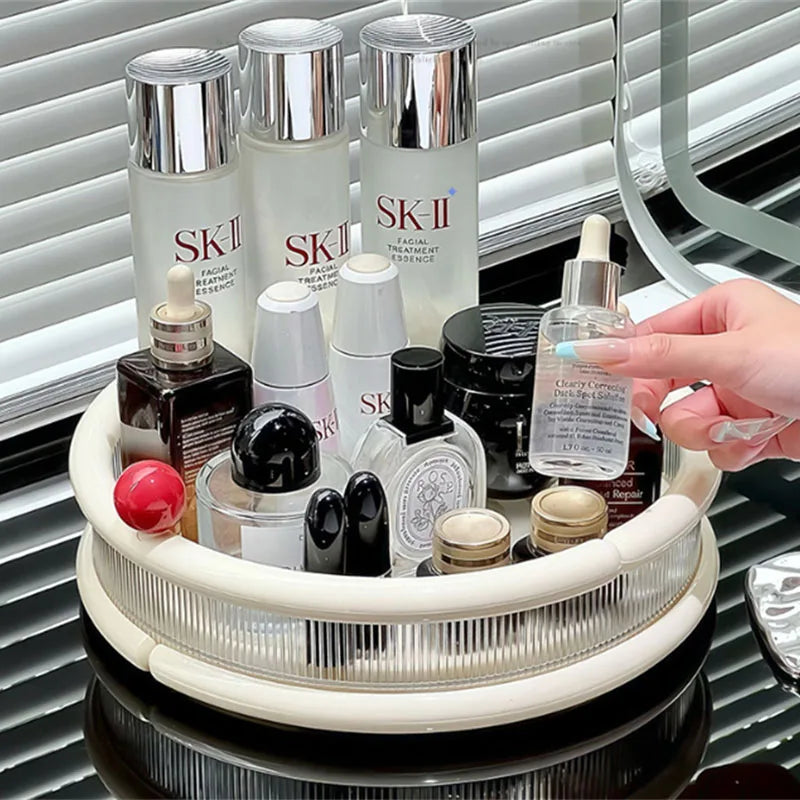 360° Rotating Makeup Organizer | Large Skincare Vanity Caddy Rotating Vanity Organizer QXL