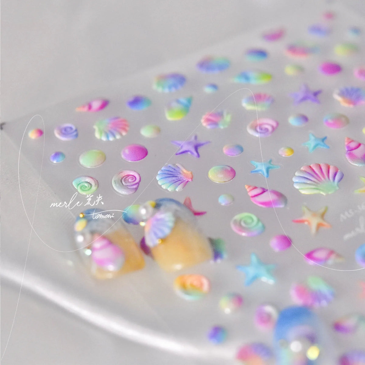 5D Ocean Nail Art Stickers | Starfish & Shell Decals Nail Art Stickers QXL