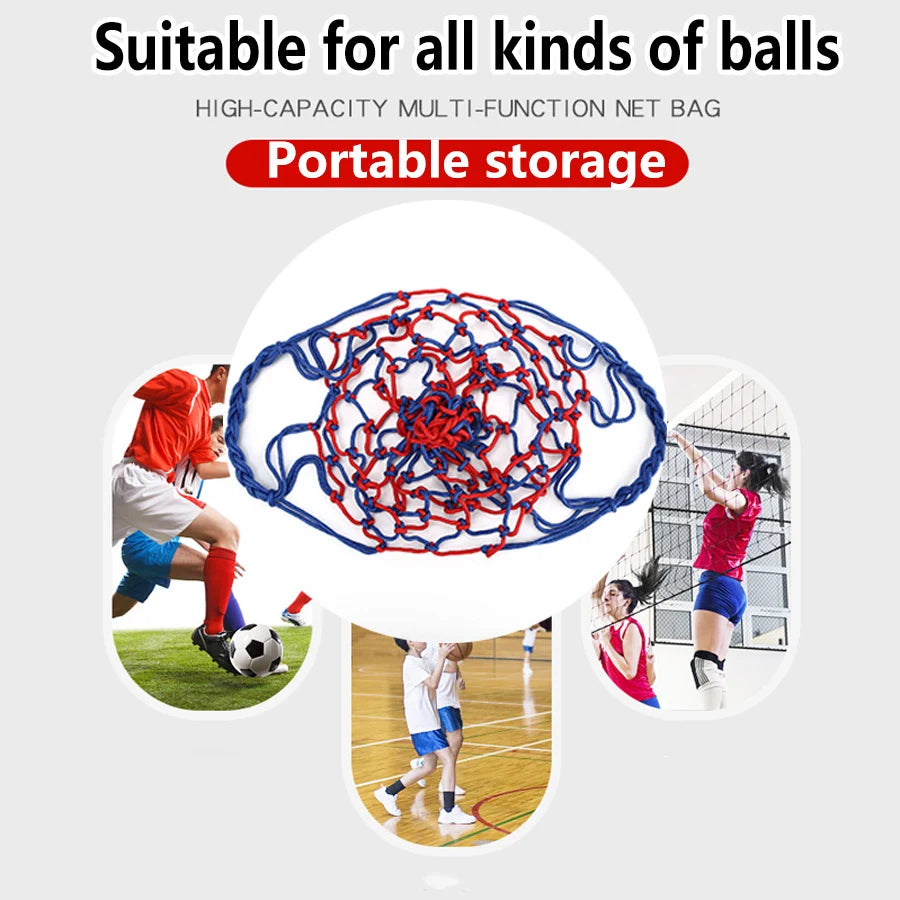 Nylon Mesh Ball Bag for Basketball, Football & Volleyball Sports Ball Bag QXL
