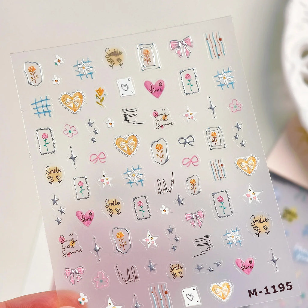 5D Underwater Nail Stickers | Ocean Fish Seahorse Decals Nail Art Stickers QXL M1195