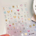 5D Underwater Nail Stickers | Ocean Fish Seahorse Decals Nail Art Stickers QXL M1195