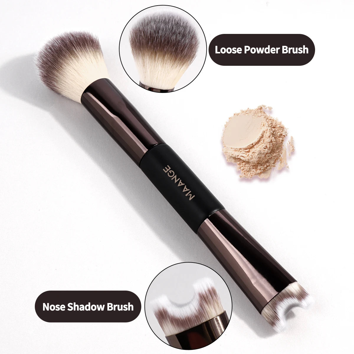 Double-Ended U-Shape Nose Contour & Highlight Makeup Brush Contour Makeup Brush QXL