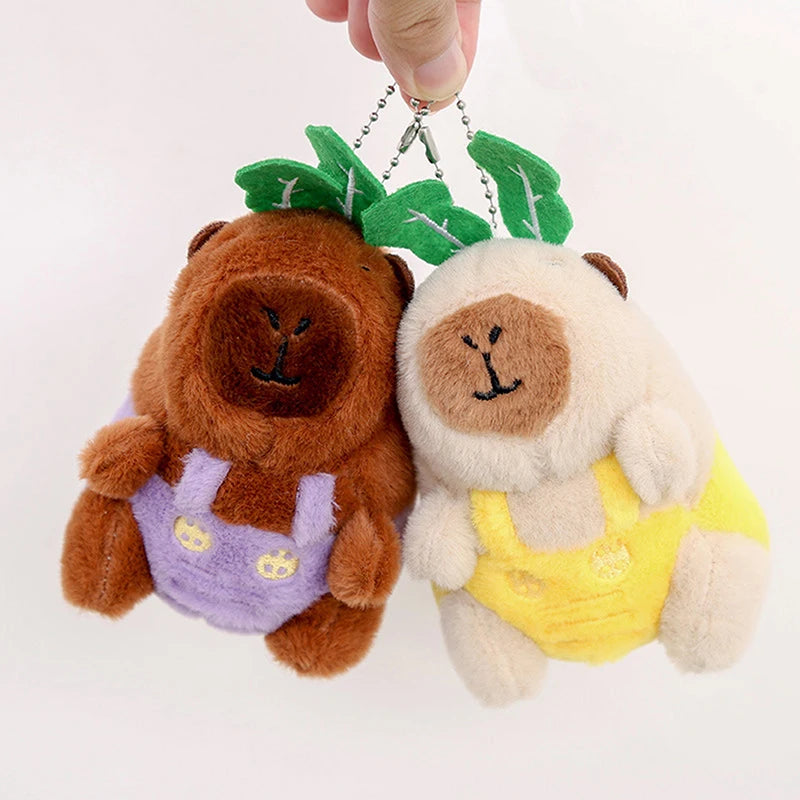 Capybara Plush Keychain | Kawaii Fluffy Animal Bag Charm Plush Keychain QXL