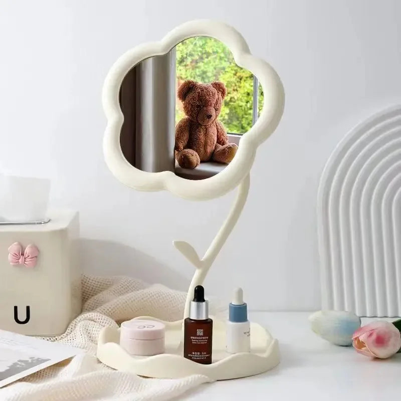 Sunflower Vanity Mirror | Desktop Makeup & Jewelry Hook Vanity Mirror QXL