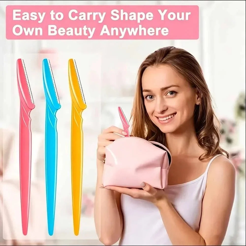 3-Pack Eyebrow Razor Trimmer | Face Hair Shaper for Women Eyebrow Razor Trimmer QXL