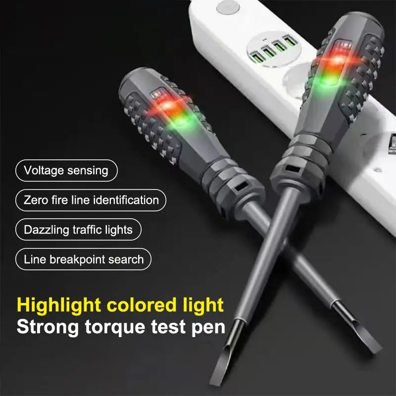 2-in-1 Non-Contact Voltage Tester & Screwdriver 12–220V Voltage Tester Pen QXL