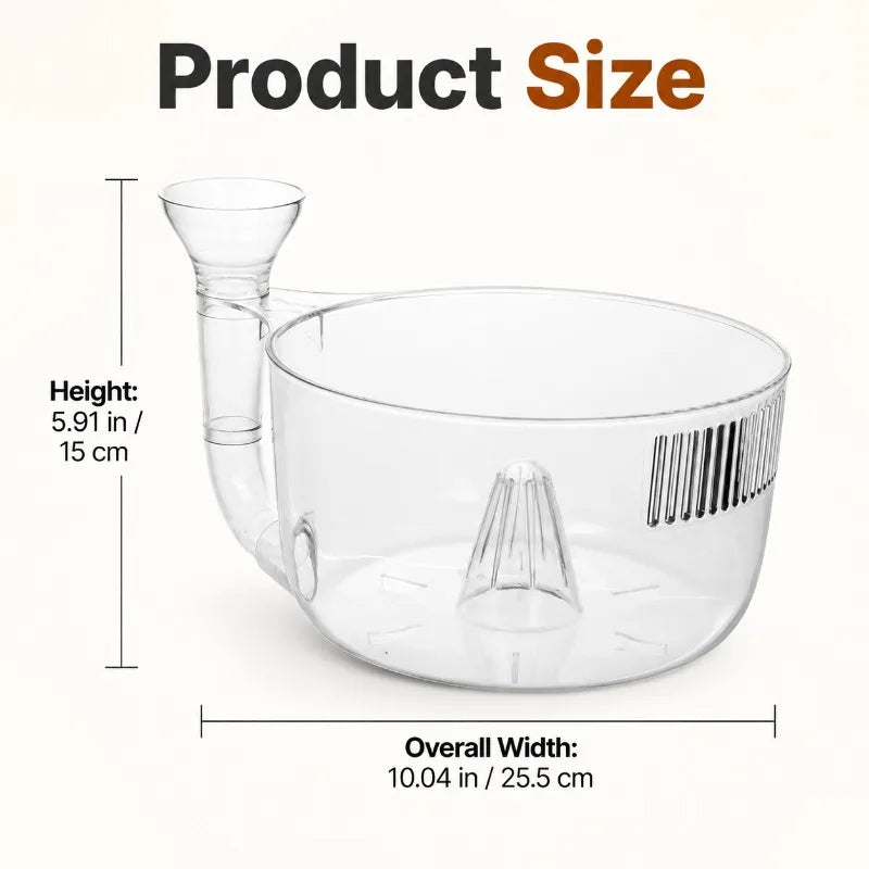 Clear Fruit & Vegetable Wash Bowl | Water-Flow Colander Kitchen Colander Bowl QXL