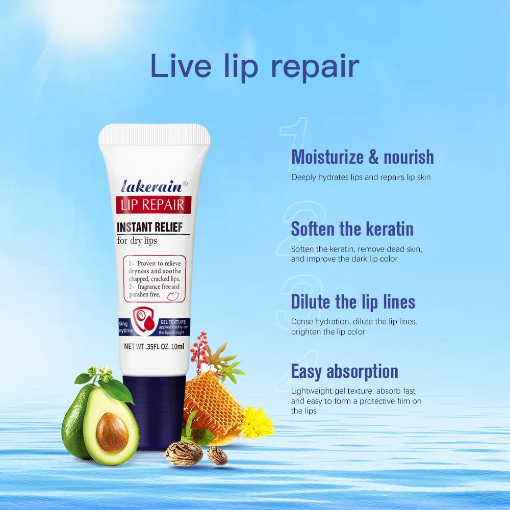 Lakerain Moisturizing Lip Repair Cream | Liquid Balm & Base Lip Repair Balm QXL