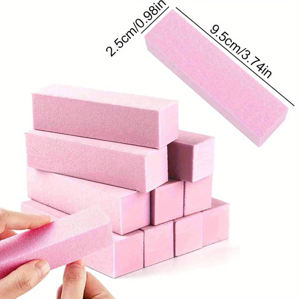 15-Pack 4-Sided Nail Buffer Blocks | Sponge Sanding & Shine Set Nail Buffer Blocks QXL