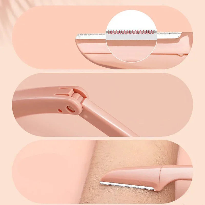3-Pack Eyebrow Trimmer & Facial Hair Shaver for Women Eyebrow Trimmer Set QXL
