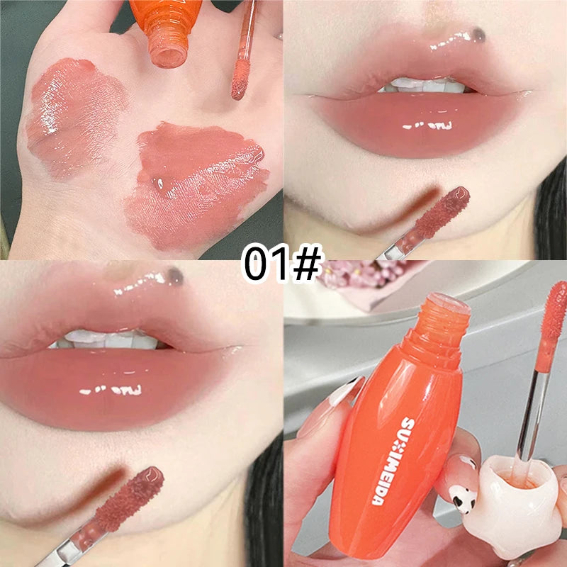 Suximei Da Glass Jelly Lip Lacquer | Korean Hydrating Gloss Lip Gloss QXL 1