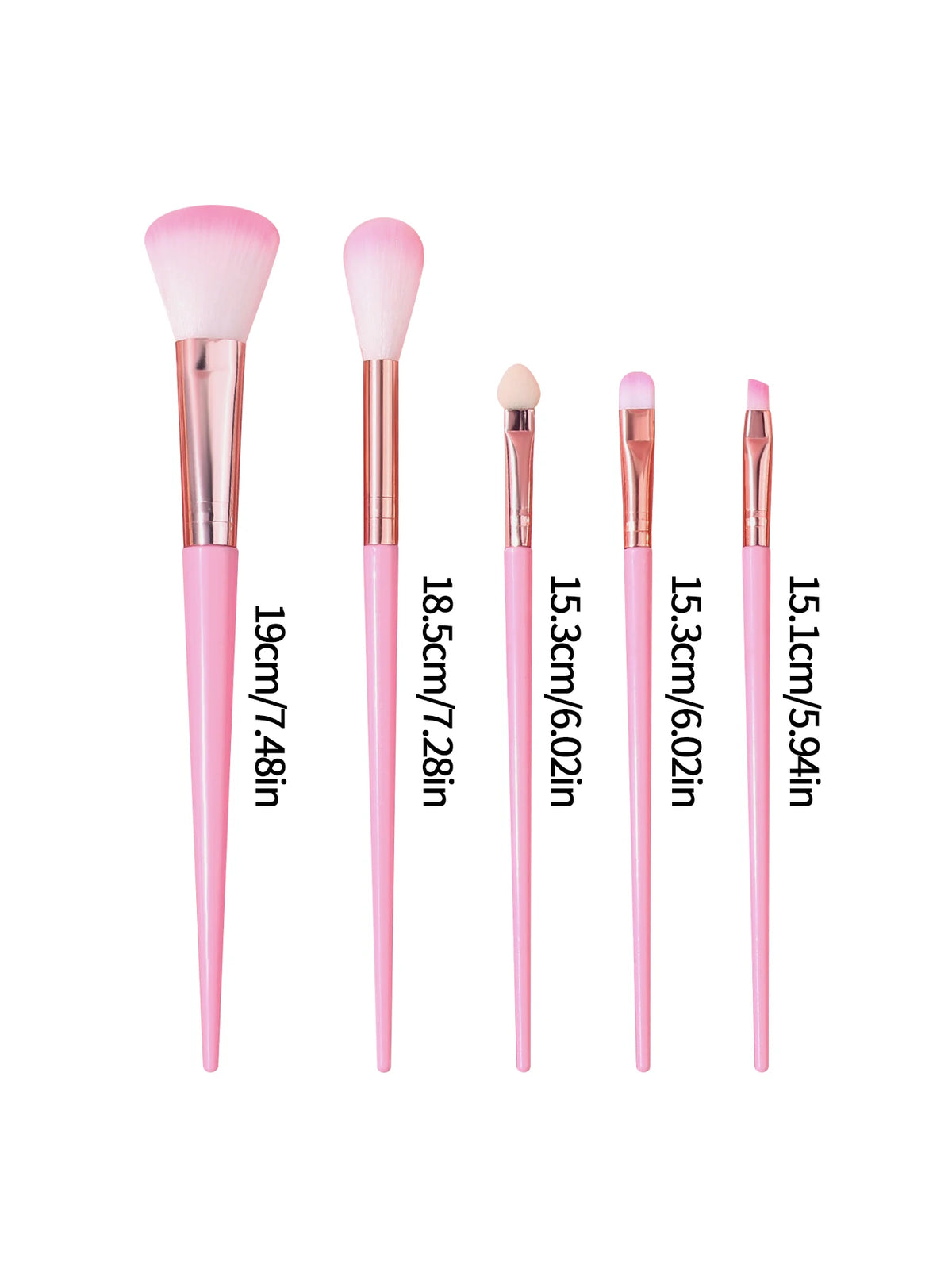 KOSSHOW 6-Piece Pink Makeup Brush Set – Blush & Eyeshadow Makeup Brush Set QXL
