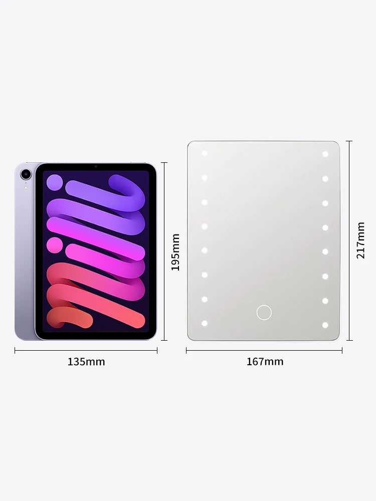Travel Lighted Makeup Mirror | 180° Rotation & Adjustable Light Lighted Vanity Mirror QXL