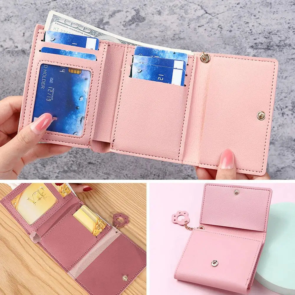 Cute Cartoon Cat Women's Wallet | Small PU Leather Purse Women's Novelty Wallet QXL