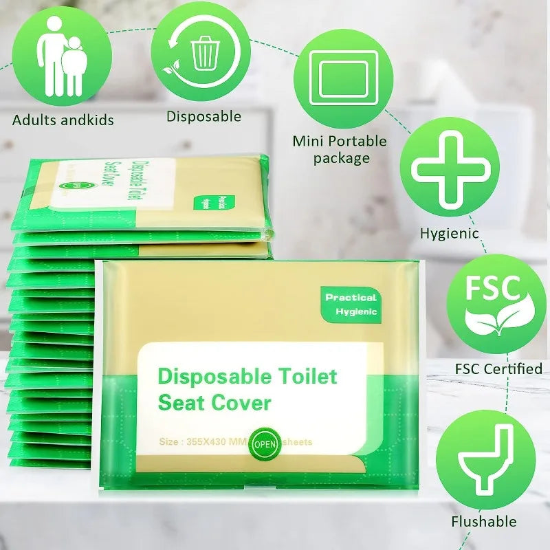 Disposable Toilet Seat Covers | Travel & Camping 10–100 pcs Disposable Seat Cover QXL