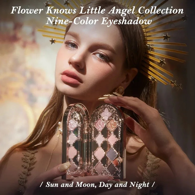 Flower Knows Little Angel 9-Color Glitter Eyeshadow Palette Eyeshadow Palette QXL