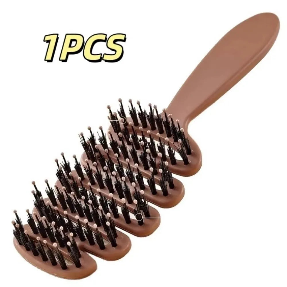 Hollow Boar Bristle Hair Comb | Anti-Static Styling Brush Boar Bristle Hair Brush QXL 01