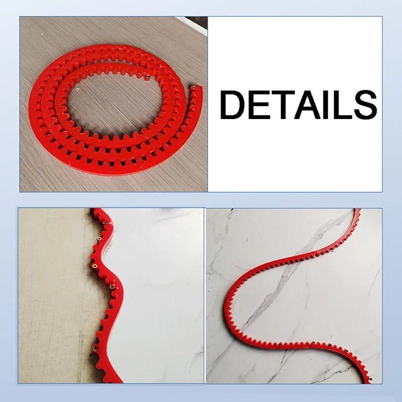 2m Flexible Woodworking Profiling Strip | Gear-Chain Curve Tool Woodworking Profile Tool QXL