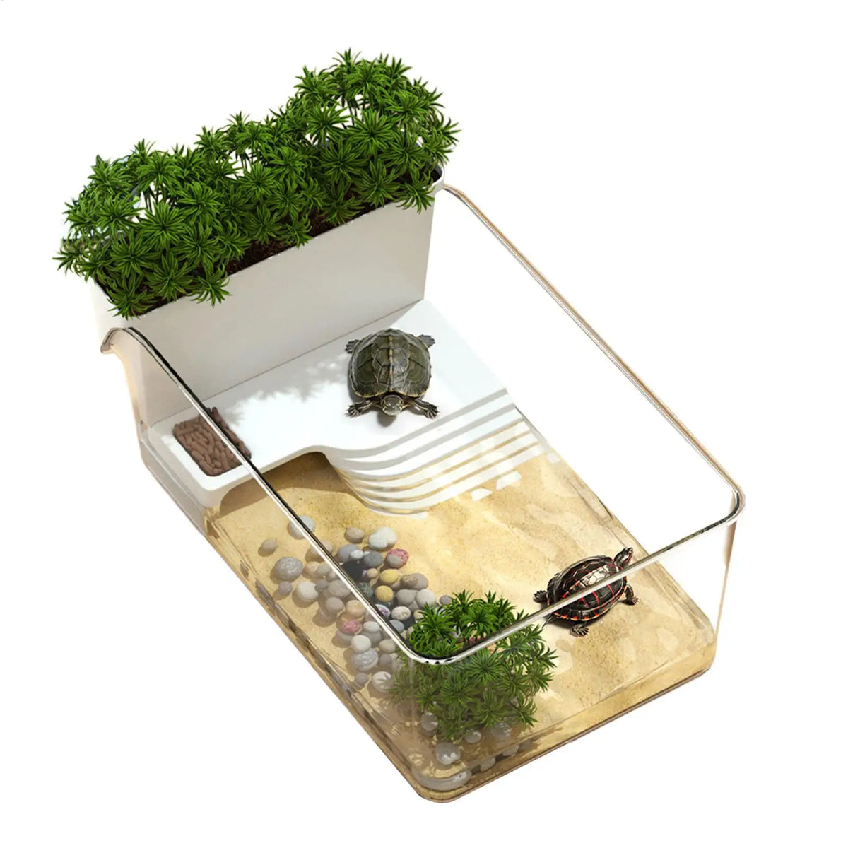Small Turtle Tank | 270° Transparent Reptile Habitat Box Reptile Habitat Tank QXL