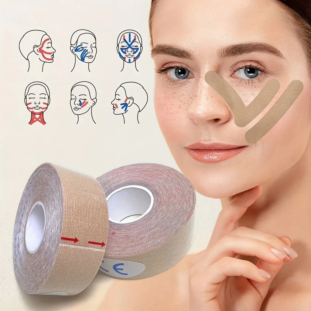 Elastic Face Lift Tape – Reusable V Jawline & Neck Firming Face Lift Tape QXL