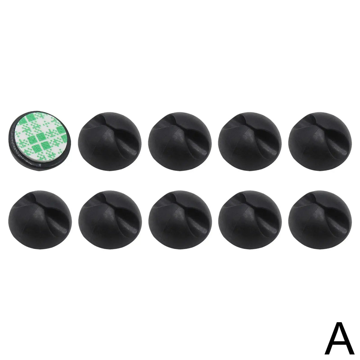 10/20-Pack Silicone Car Cable Clips | Wire Cord Management Car Cable Clips QXL black
