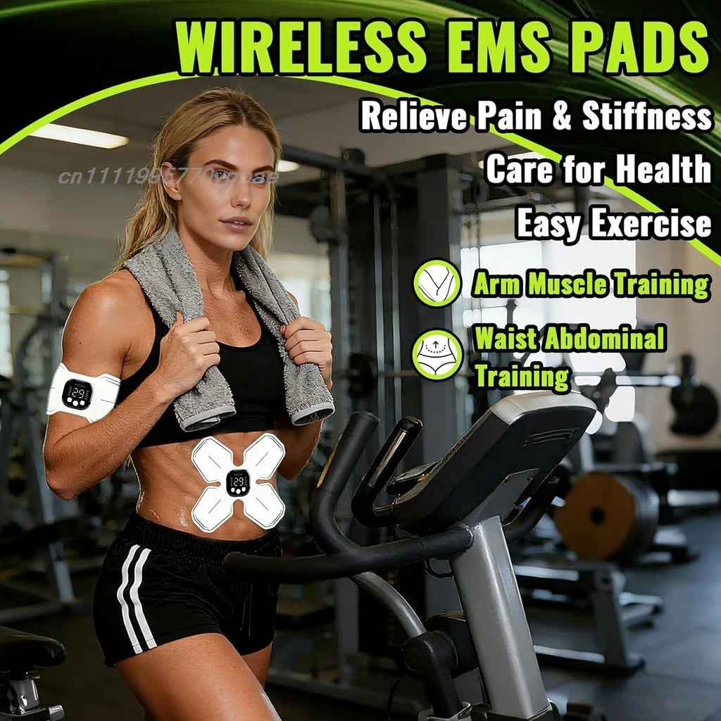 Smart Wireless EMS Abs Trainer & Muscle Stimulator | Rechargeable EMS Muscle Stimulator QXL