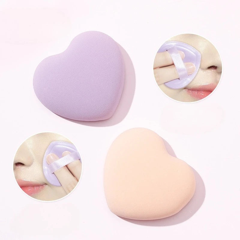 Heart-Shaped Makeup Sponge Powder Puff | Foundation & Concealer Makeup Sponge Puff QXL