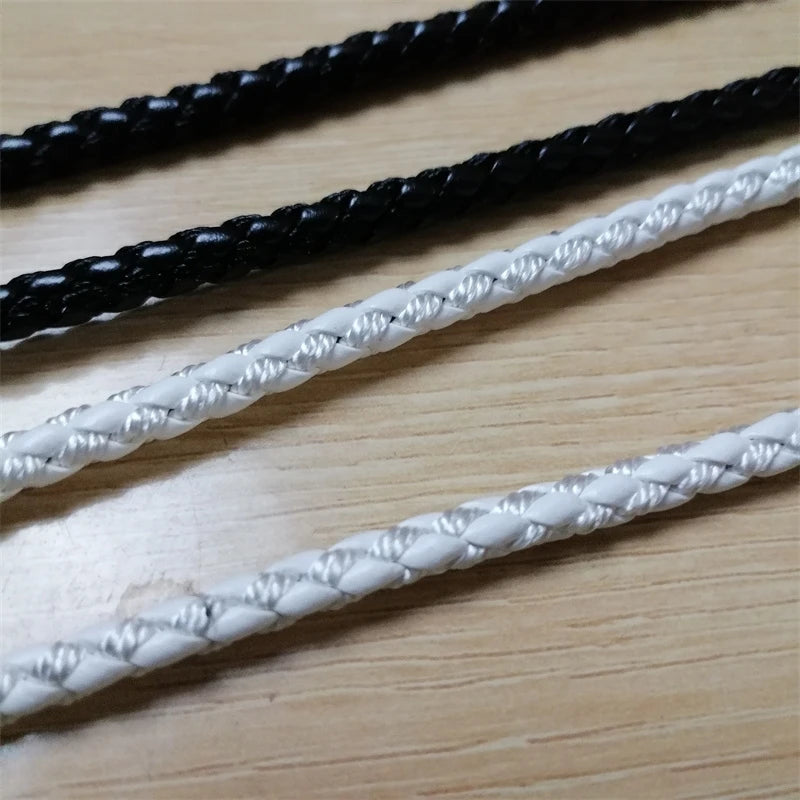 5.5mm Braided PU Cord | DIY Bracelet, Pet Collar & Strap Braided Craft Cord QXL