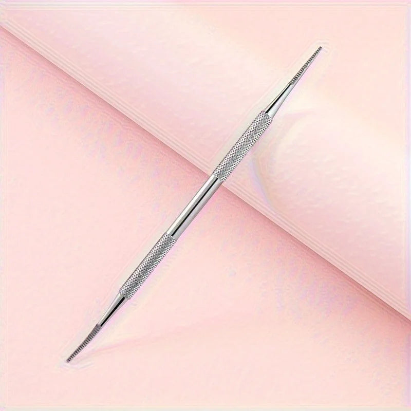 Dual-Head Toenail File – Curved & Straight Stainless Steel Tips Nail File QXL