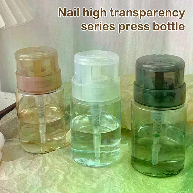 Refillable Press Pump Dispenser Bottle | Nail & Makeup Pump Dispenser Bottle QXL