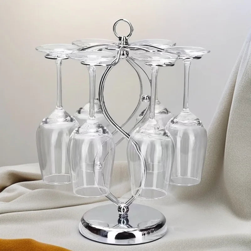 Modern Wine Glass Rack | Hanging & Floor Stand Stemware Organizer Wine Glass Rack QXL