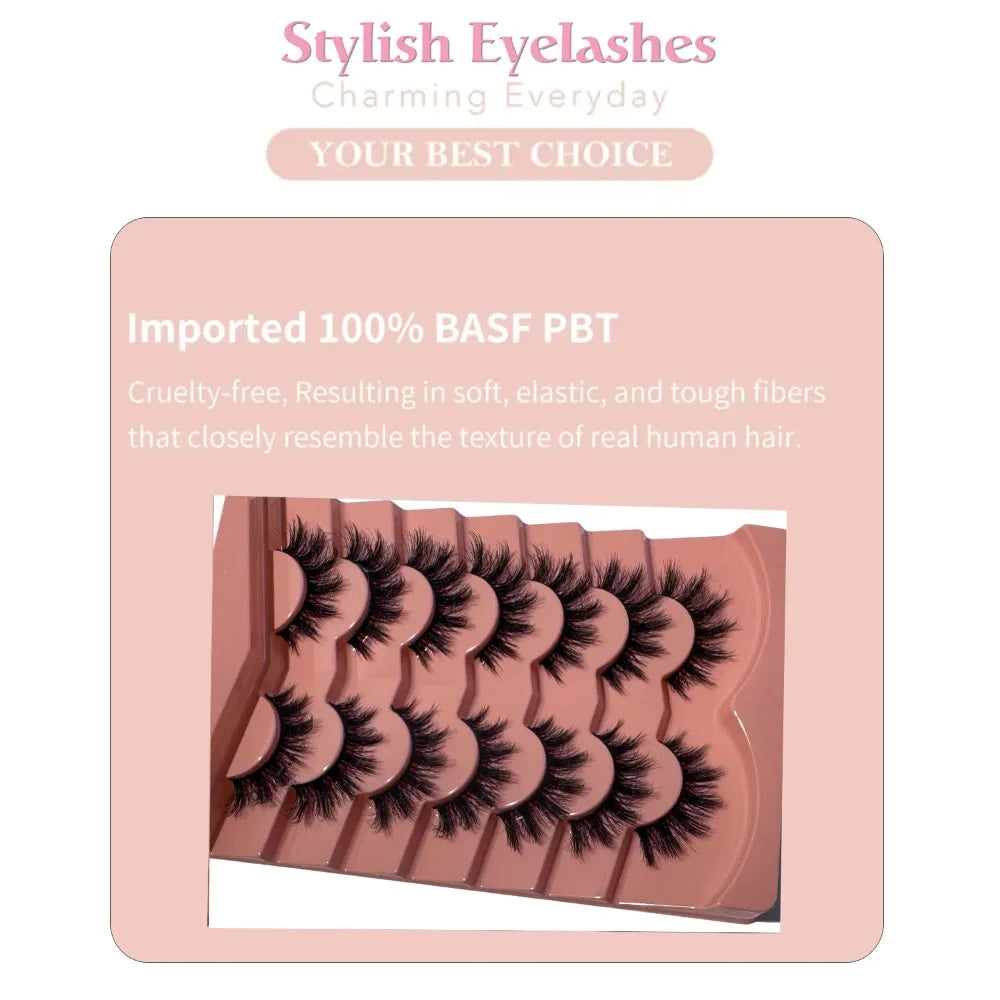 3D Cluster Korean Transparent Stem Lash Kit | Glue & Tweezer False Lash Kit QXL