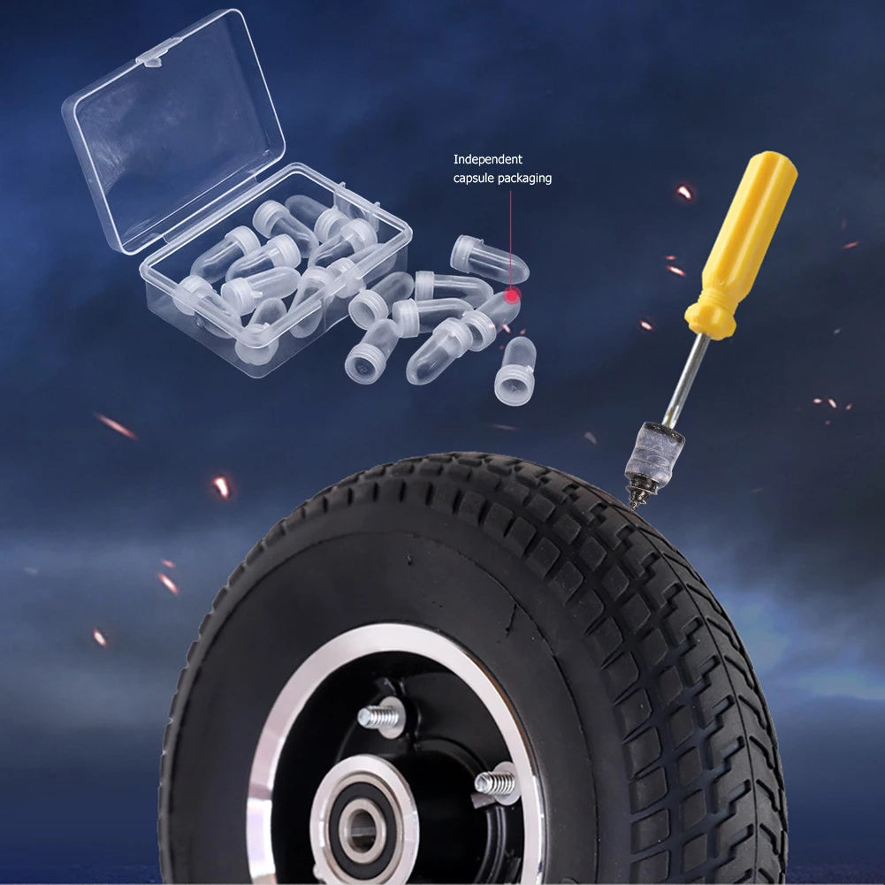 10-Pack Tubeless Tire Repair Nail Kit | Car Bike Motorcycle Tire Repair Kit QXL