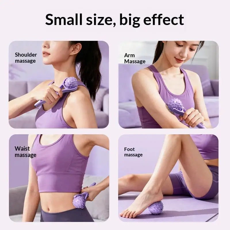 Handheld Roller Massager & Ball Point Massage Tool | Portable Roller Massager Tool QXL