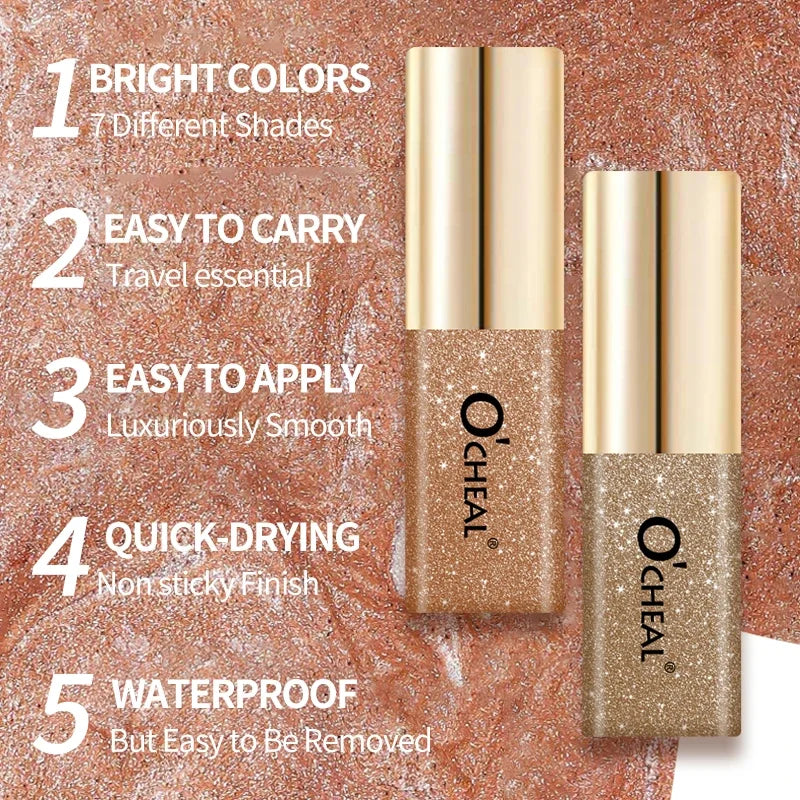 Mini Glitter Liquid Eyeshadow – Shimmer Metallic Waterproof Liquid Eyeshadow QXL
