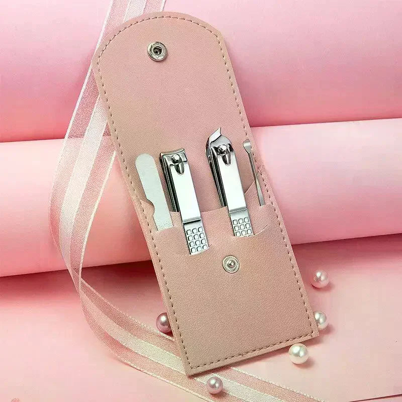 4-Piece Nail Clipper Set with PU Leather Travel Case | BMPEIC Nail Clipper Set QXL