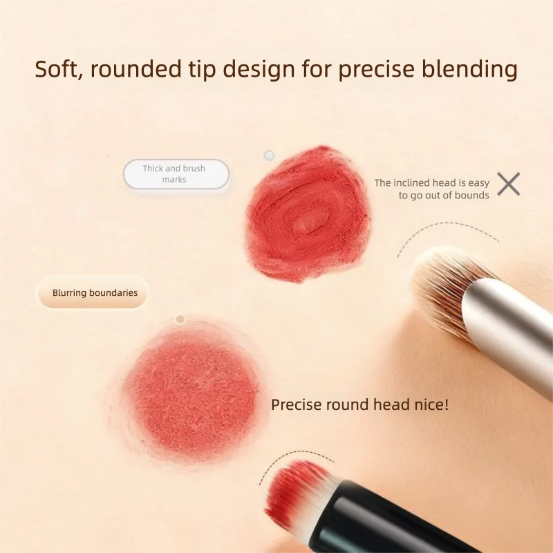 Round Head Lip & Concealer Brush | Soft Synthetic Smudge Tool Lip & Concealer Brush QXL