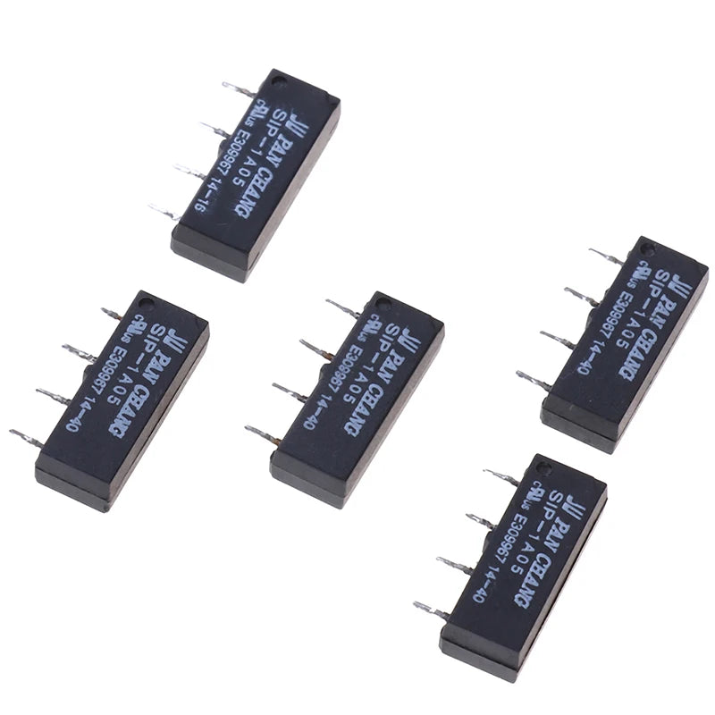 5-Pack SIP-1A05 4-Pin 5V Reed Switch Relay – DC Dry Relay Reed Switch Relay QXL