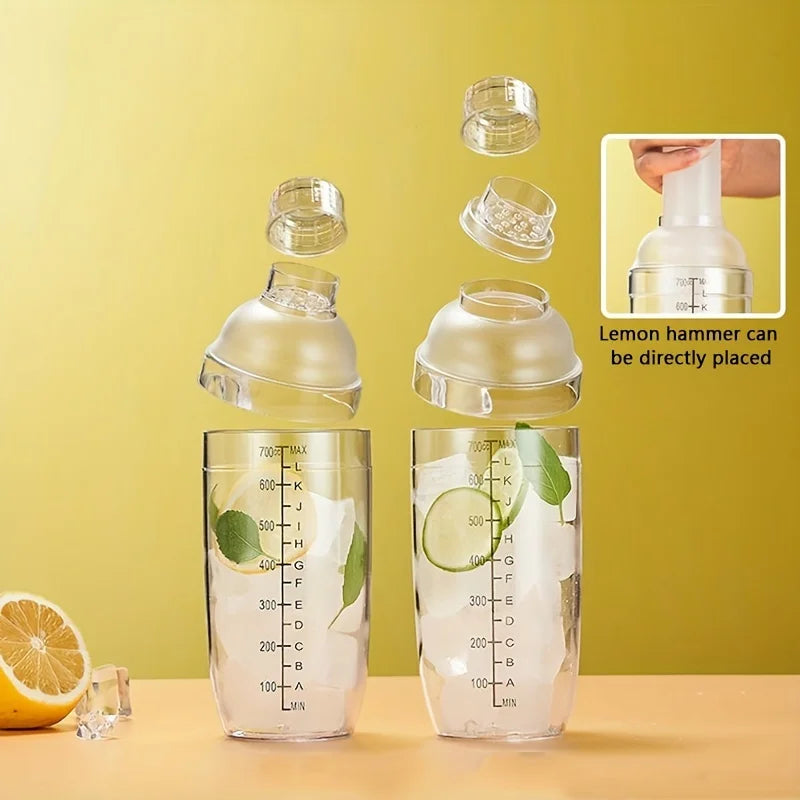 Hand Shaker Cup 500/700ml – Milk Tea & Protein Shake Mixer Drink Shaker Cup QXL