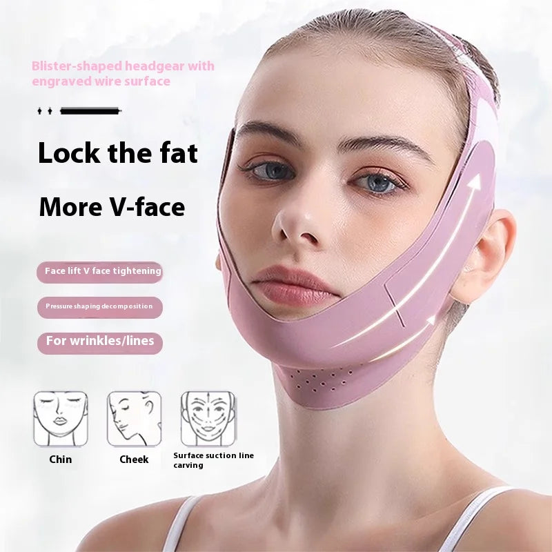 Overnight Face Lift Band | V-Face Jawline Shaping Strap Face Lifting Strap QXL purple