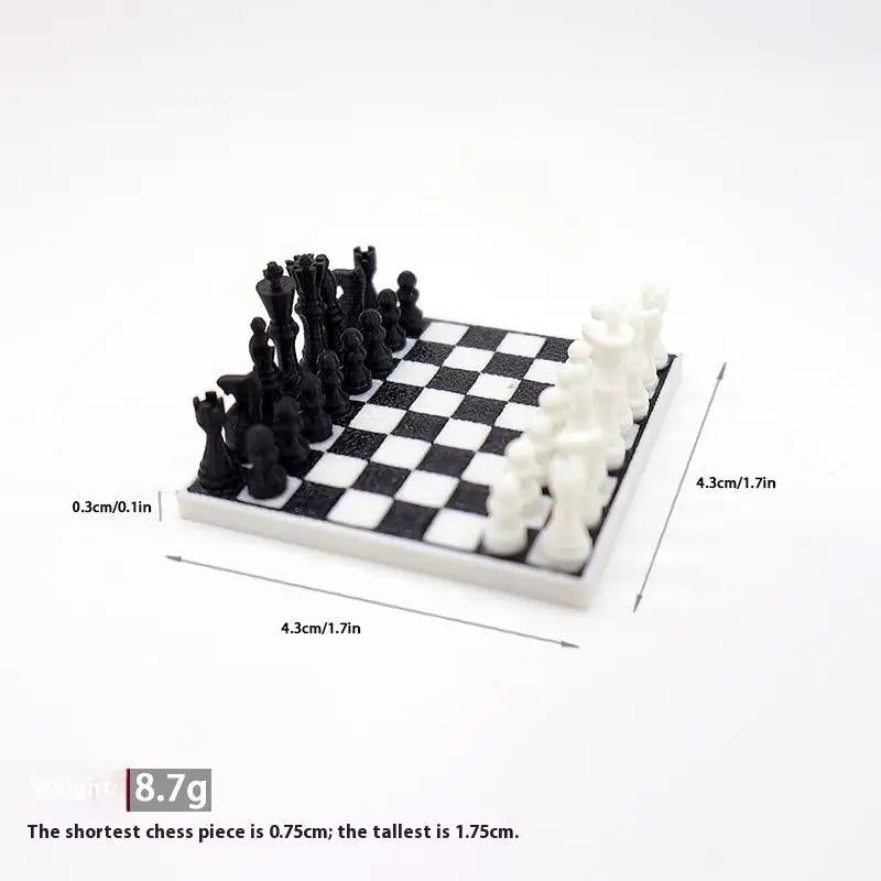 1:12 Miniature Dollhouse Chess Set | Life Scene Decoration Dollhouse Miniature QXL